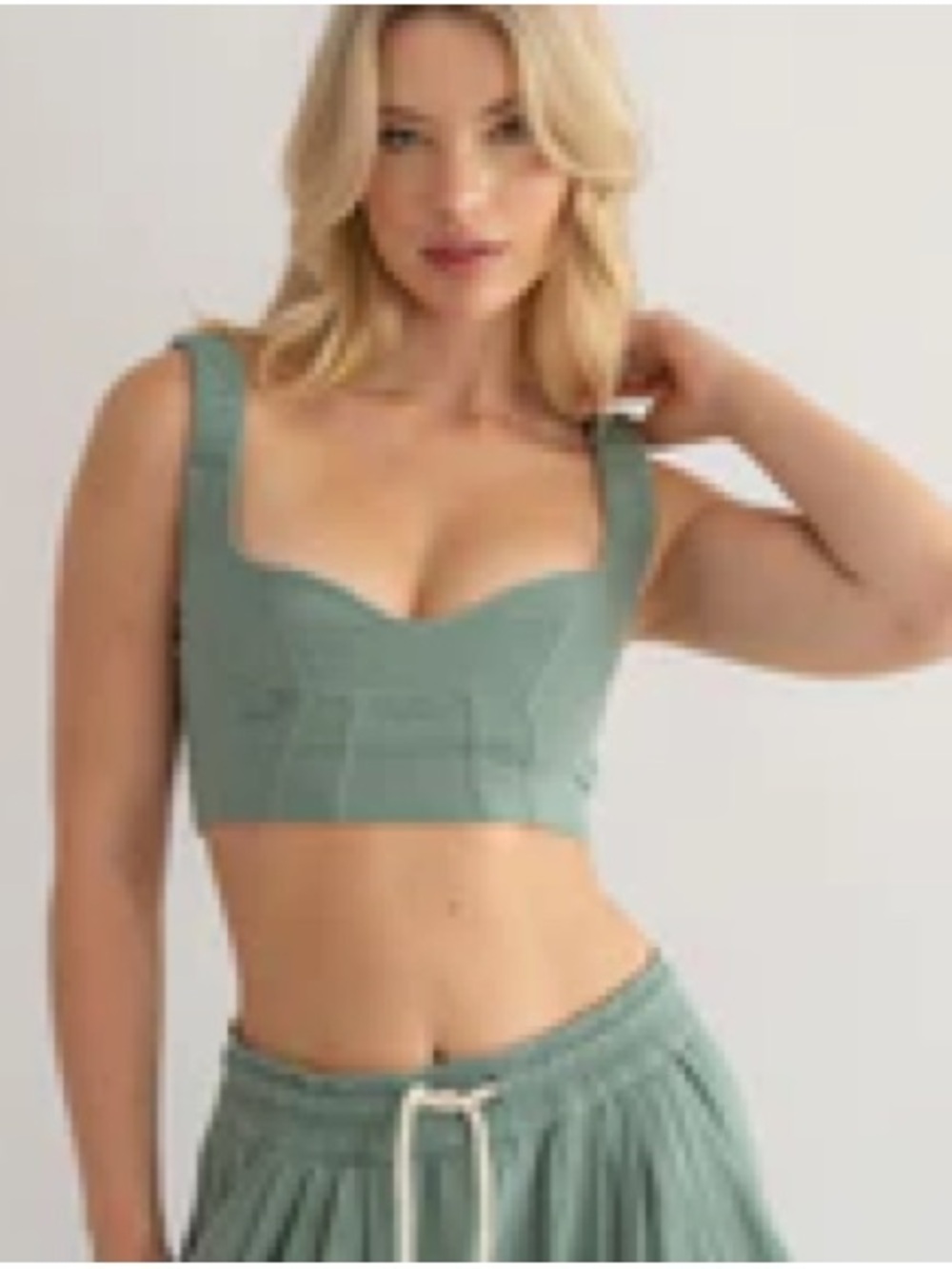 Mirah Maja Cotton 2-Piece Set in Mint XS